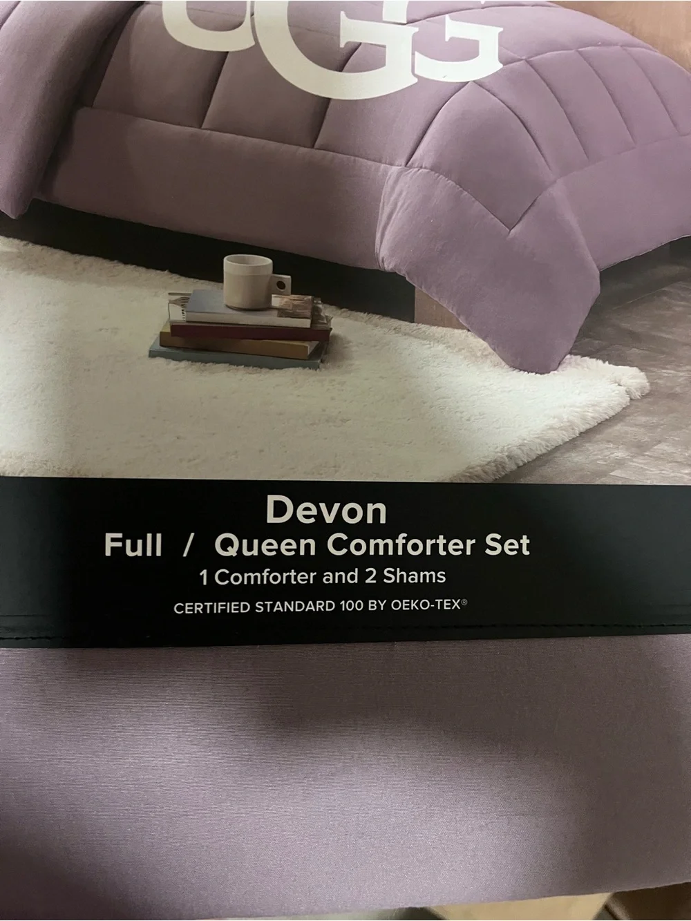 UGG Devon Full/Queen Comforter Set - dusty Mauve